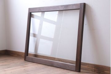 和製アンティーク　古い木のフィックス窓(ガラス戸・明り取り)(1)