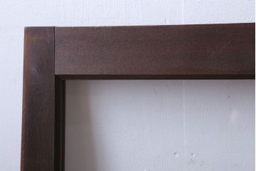 和製アンティーク　古い木のフィックス窓(ガラス戸・明り取り)(1)