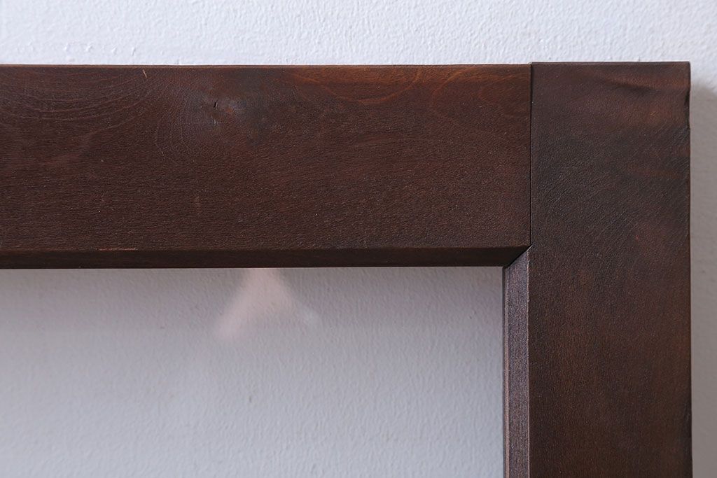 和製アンティーク　古い木のフィックス窓(ガラス戸・明り取り)(1)