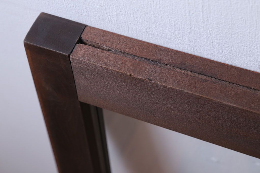 和製アンティーク　古い木のフィックス窓(ガラス戸・明り取り)(1)