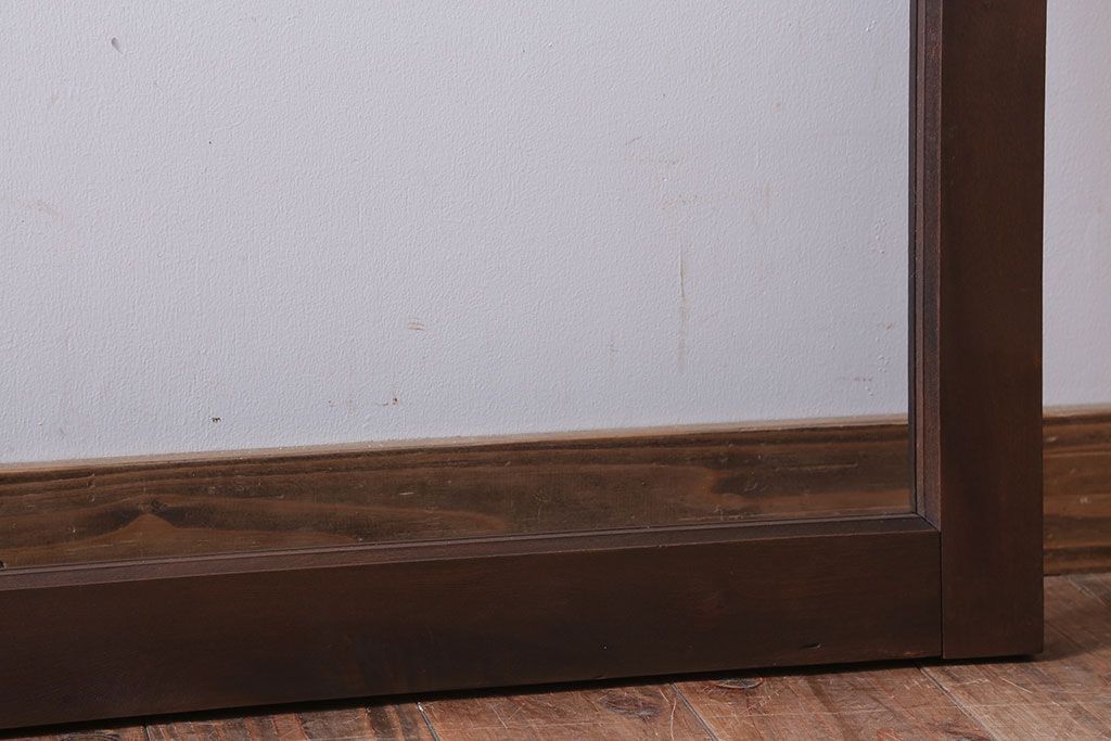 和製アンティーク　古い木のフィックス窓(ガラス戸・明り取り)(1)