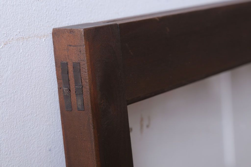 和製アンティーク　古い木のフィックス窓(ガラス戸・明り取り)(1)