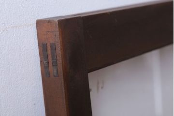 和製アンティーク　古い木のフィックス窓(ガラス戸・明り取り)(1)