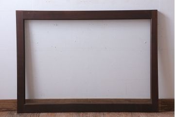 和製アンティーク　古い木のフィックス窓(ガラス戸・明り取り)(1)