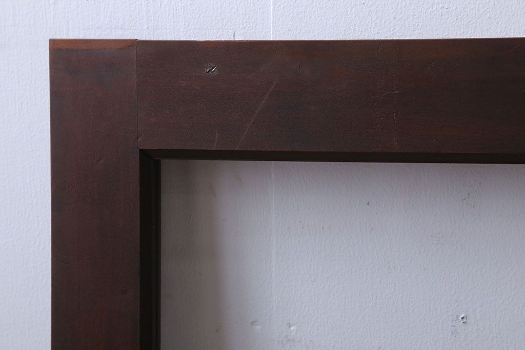 和製アンティーク　古い木のフィックス窓(ガラス戸・明り取り)(1)