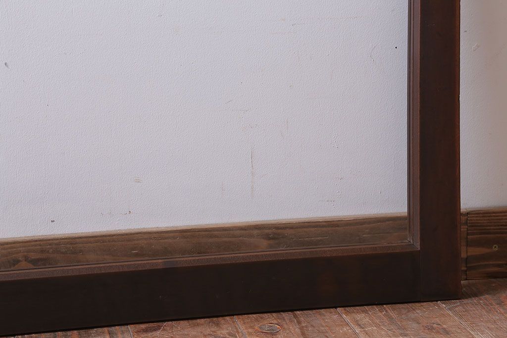 和製アンティーク　古い木のフィックス窓(ガラス戸・明り取り)(1)