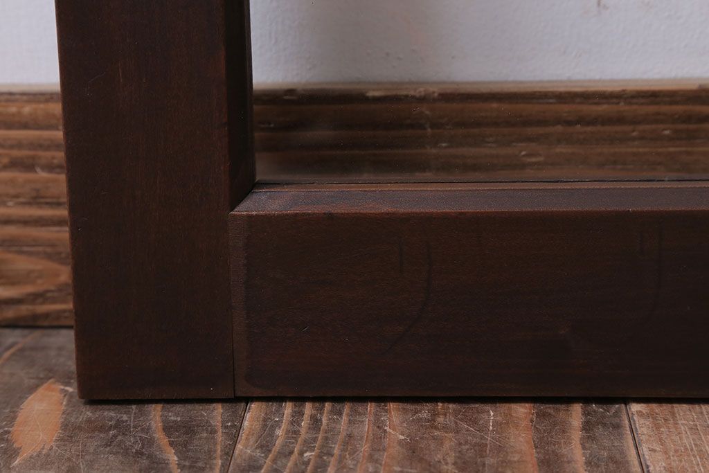 和製アンティーク　古い木のフィックス窓(ガラス戸・明り取り)(1)