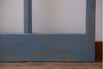 アンティークペイント　モールガラス入り!背の高い引き戸2枚セット