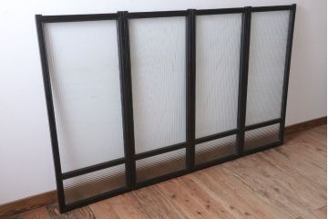 和製アンティーク　モールガラス入り!引き戸4枚セット(窓)