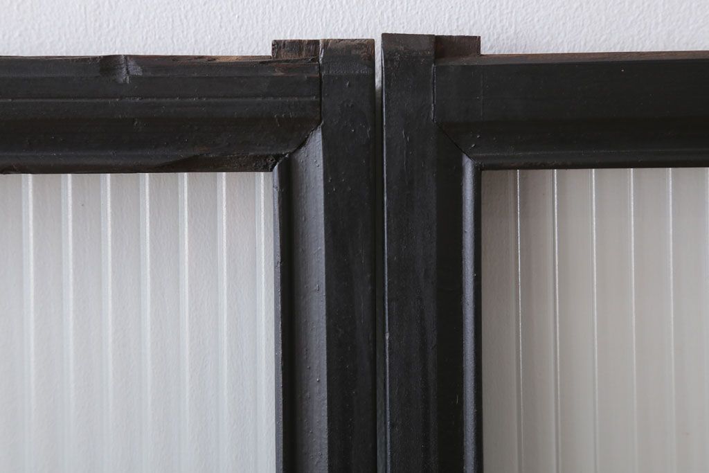 和製アンティーク　モールガラス入り!引き戸4枚セット(窓)