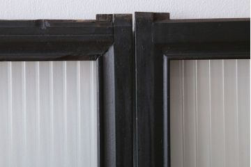 和製アンティーク　モールガラス入り!引き戸4枚セット(窓)