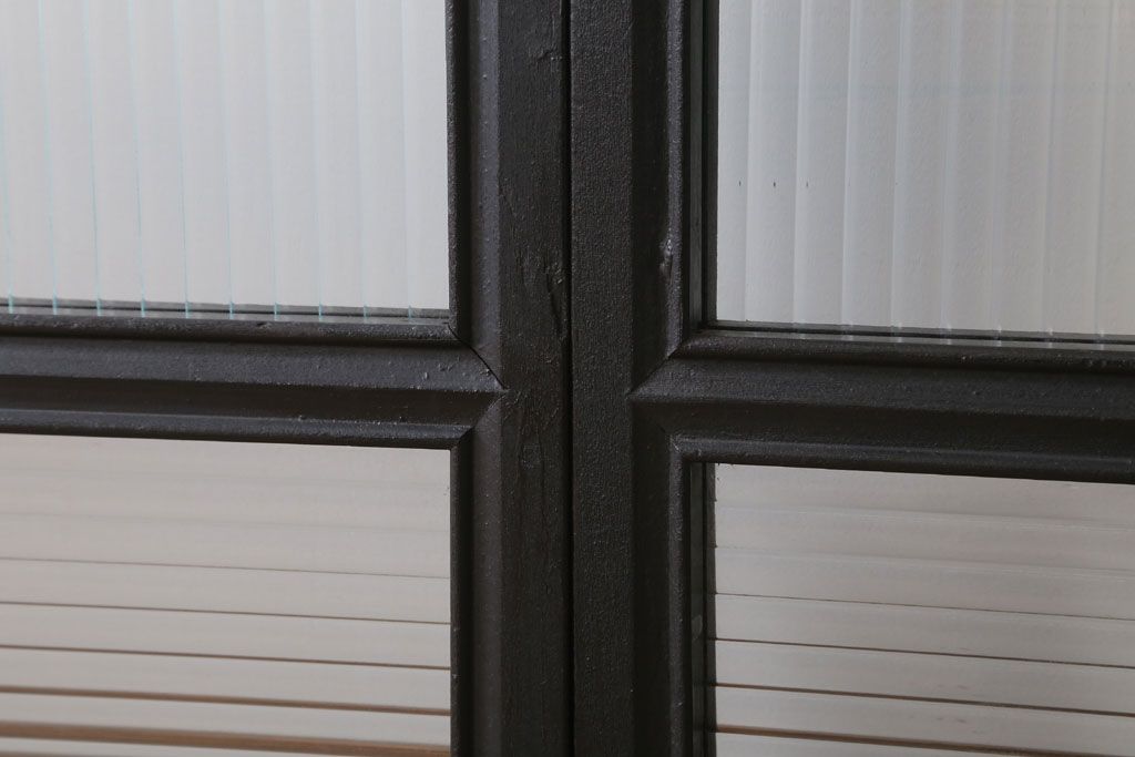 和製アンティーク　モールガラス入り!引き戸4枚セット(窓)