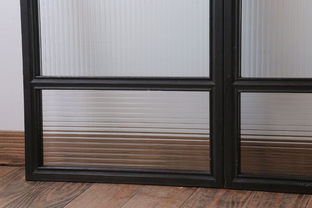 和製アンティーク　モールガラス入り!引き戸4枚セット(窓)