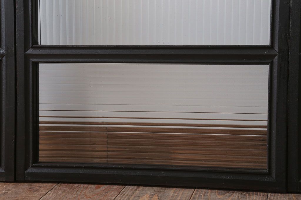 和製アンティーク　モールガラス入り!引き戸4枚セット(窓)