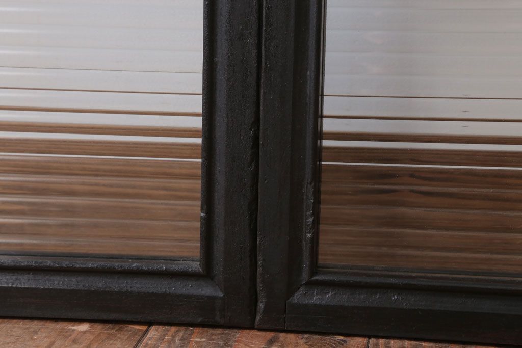 和製アンティーク　モールガラス入り!引き戸4枚セット(窓)