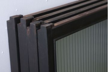 和製アンティーク　モールガラス入り!引き戸4枚セット(窓)