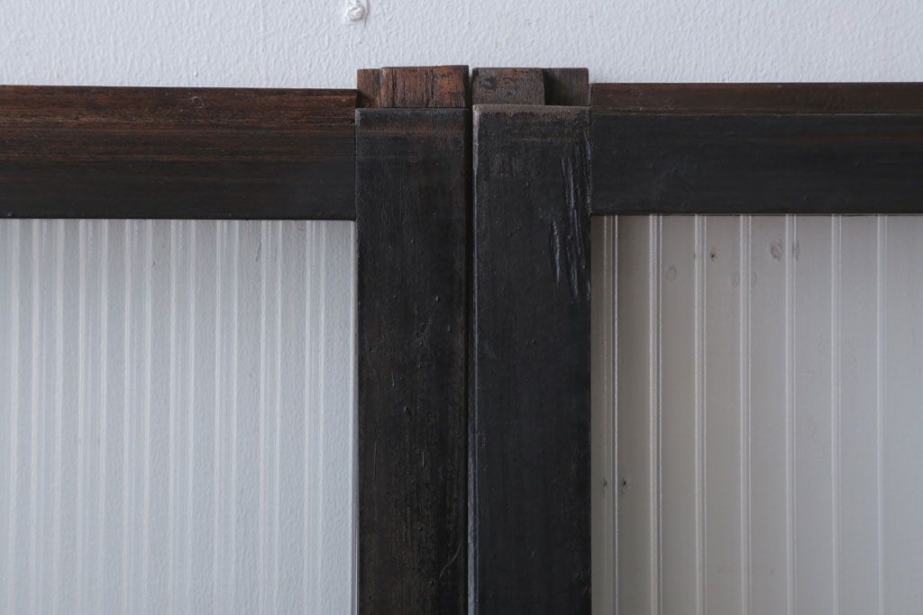 和製アンティーク　モールガラス入り!引き戸4枚セット(窓)