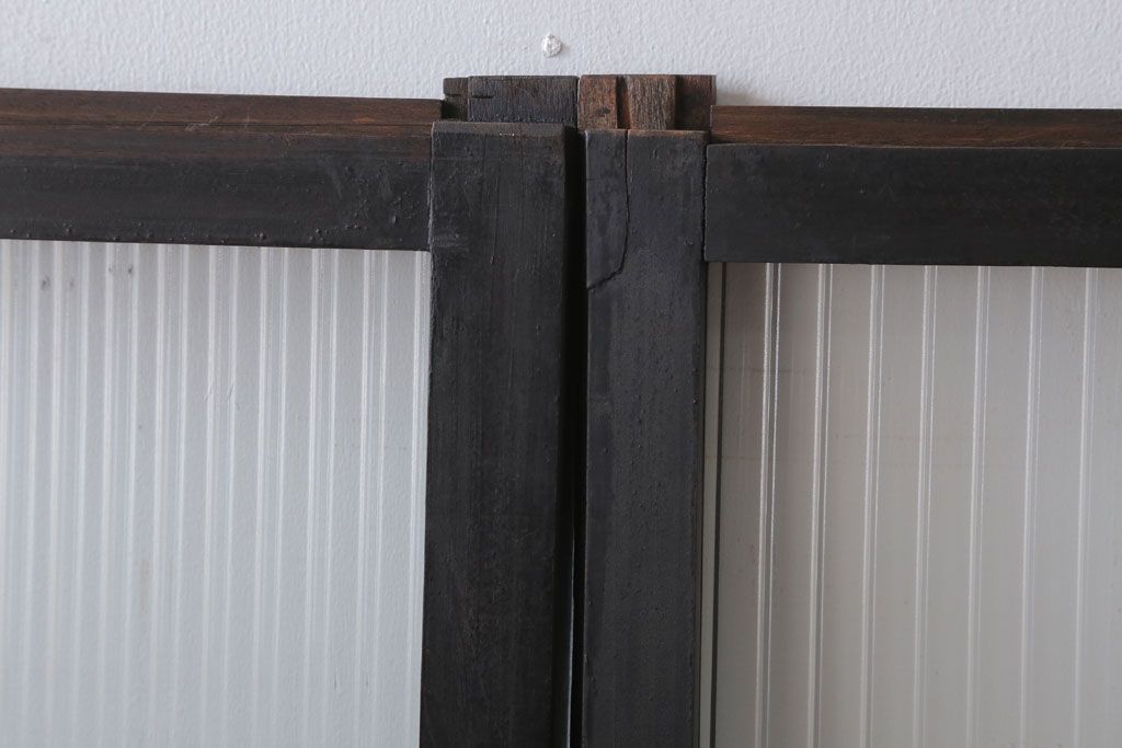 和製アンティーク　モールガラス入り!引き戸4枚セット(窓)