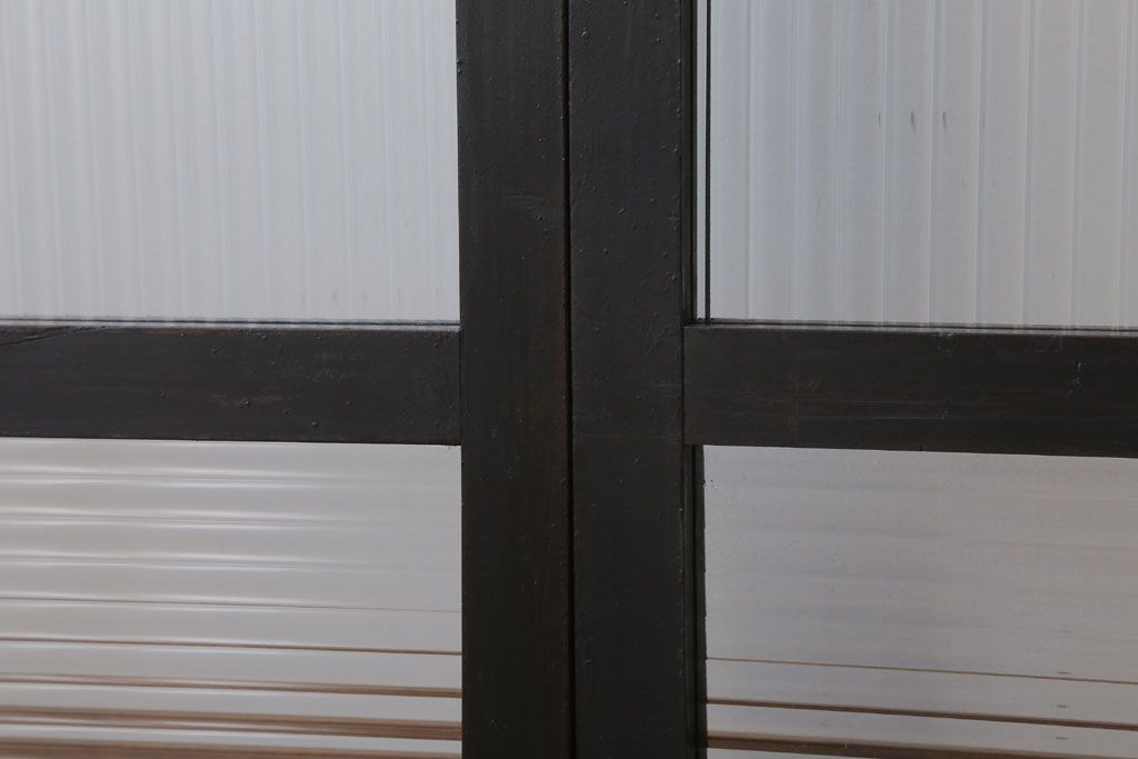 和製アンティーク　モールガラス入り!引き戸4枚セット(窓)