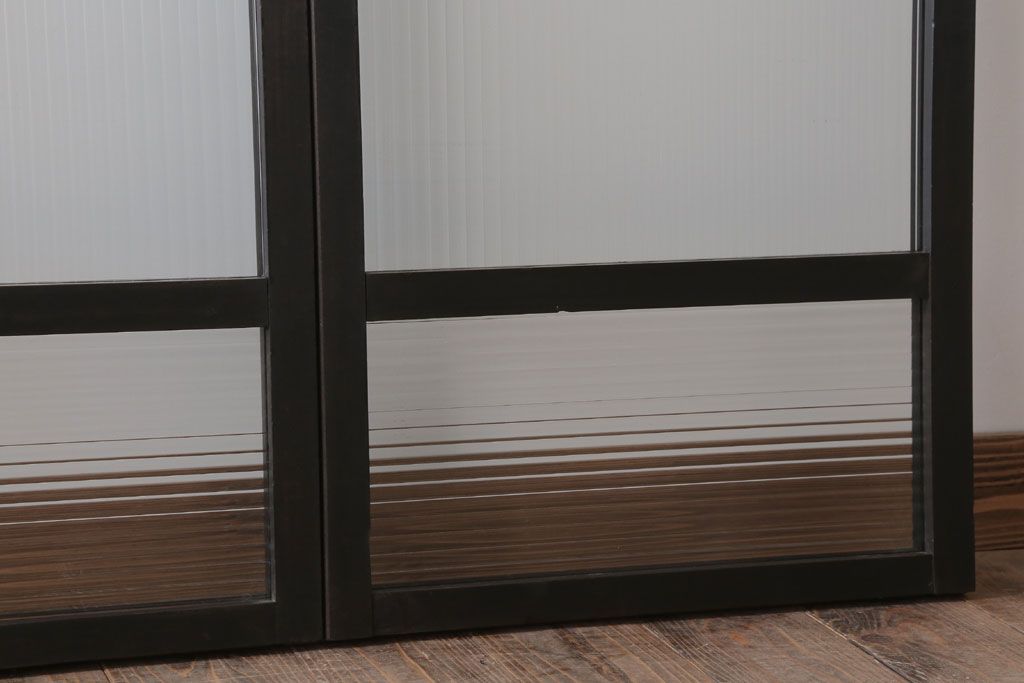 和製アンティーク　モールガラス入り!引き戸4枚セット(窓)