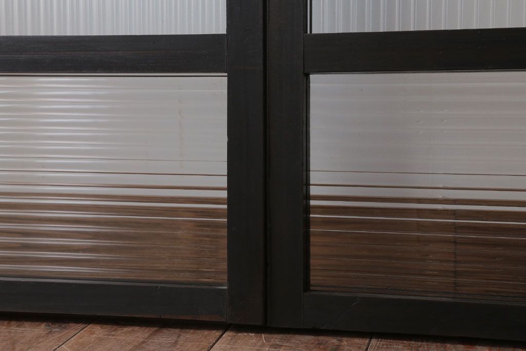 和製アンティーク　モールガラス入り!引き戸4枚セット(窓)