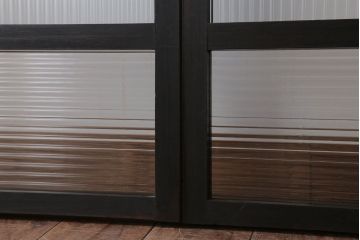 和製アンティーク　モールガラス入り!引き戸4枚セット(窓)