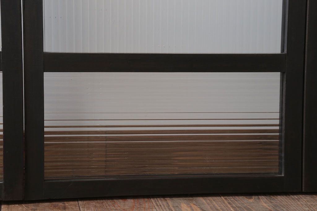 和製アンティーク　モールガラス入り!引き戸4枚セット(窓)