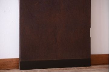 昭和レトロ　モールガラス窓付き!古い木のアンティークドア(扉)