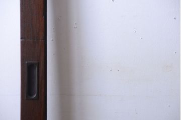 古民具・骨董　明治〜大正　総欅材!大判ガラスの大きな引き戸(1)