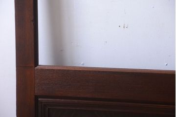 古民具・骨董　明治〜大正　総欅材!大判ガラスの大きな引き戸(2)