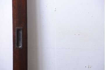 古民具・骨董　明治〜大正　総欅材!大判ガラスの大きな引き戸(2)
