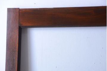 古民具・骨董　明治〜大正　総欅材!大判ガラスの大きな引き戸(3)