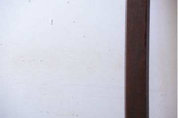 古民具・骨董　明治〜大正　総欅材!大判ガラスの大きな引き戸(3)