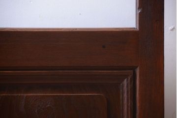 古民具・骨董　明治〜大正　総欅材!大判ガラスの大きな引き戸(3)