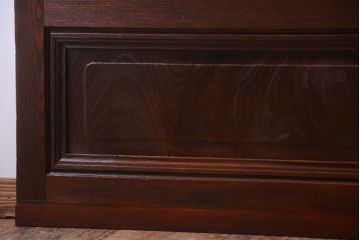 古民具・骨董　明治〜大正　総欅材!大判ガラスの大きな引き戸(3)