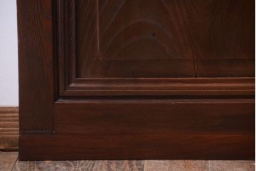 古民具・骨董　明治〜大正　総欅材!大判ガラスの大きな引き戸(3)