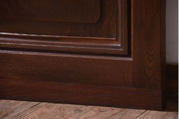 古民具・骨董　明治〜大正　総欅材!大判ガラスの大きな引き戸(3)