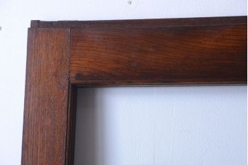 古民具・骨董　明治〜大正　総欅材!大判ガラスの大きな引き戸(3)