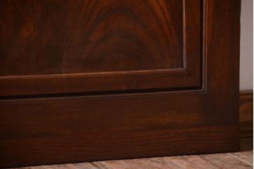 古民具・骨董　明治〜大正　総欅材!大判ガラスの大きな引き戸(3)