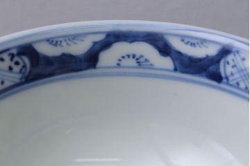 アンティーク雑貨　明治〜大正　染付蓋茶碗5客(3)