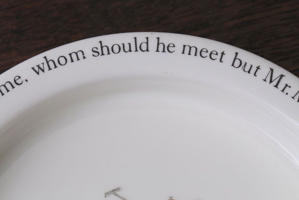 アンティーク雑貨　中古　イギリスWedgwood(ウェッジウッド)　ピーターラビット　深皿とティーカップソーサー2点セット