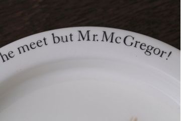 アンティーク雑貨　中古　イギリスWedgwood(ウェッジウッド)　ピーターラビット　深皿とティーカップソーサー2点セット