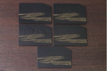 アンティーク雑貨　中古　象彦　蒔絵菓子皿5枚(銘々皿)