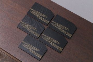 アンティーク雑貨　中古　象彦　蒔絵菓子皿5枚(銘々皿)