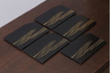 アンティーク雑貨　中古　象彦　蒔絵菓子皿5枚(銘々皿)