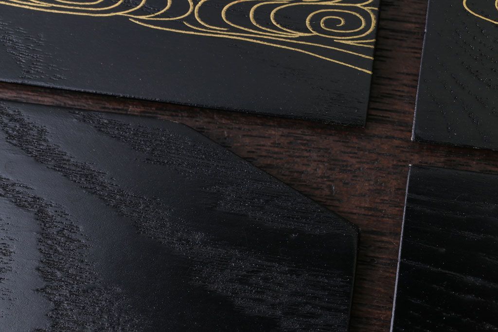 アンティーク雑貨　中古　象彦　蒔絵菓子皿5枚(銘々皿)