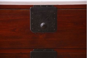 アンティーク家具　古民具・骨董　明治〜大正期　前面欅材!アンティーク時代箪笥ローボード(衣装箪笥)(2)