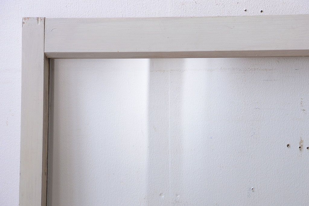 アンティークペイント　レトロな小さいガラス戸2枚セット(窓)