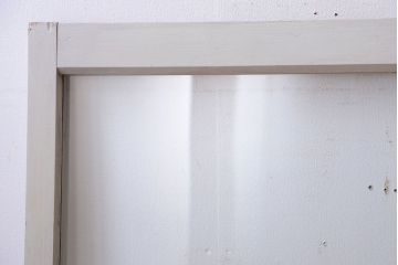 アンティークペイント　レトロな小さいガラス戸2枚セット(窓)