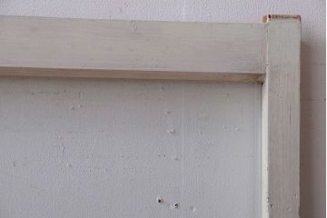 アンティークペイント　レトロな小さいガラス戸2枚セット(窓)